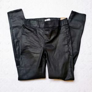 NWOT Madewell Skinny Skinny Black Coated Leggings